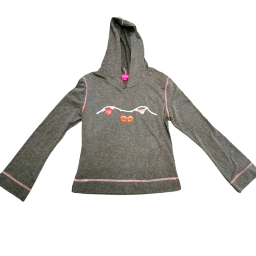 Etta t-shirt light weight hoodie with embroidery